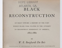 <i>Black Reconstruction </i>by W.E.B. Du Bois